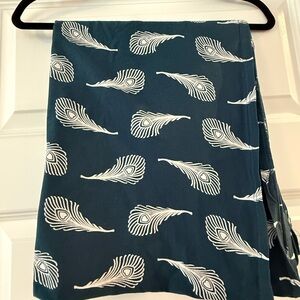 Bebe au Lait Deep Blue Feather nursing scarf
